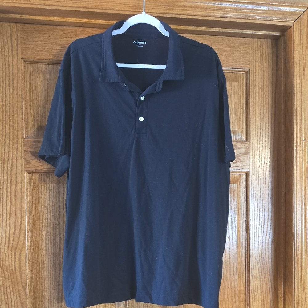 Old Navy Men's Black Polo Shirt Size XXL